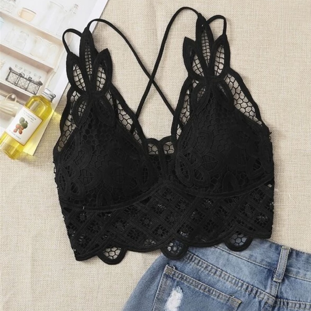 Black lace bralette